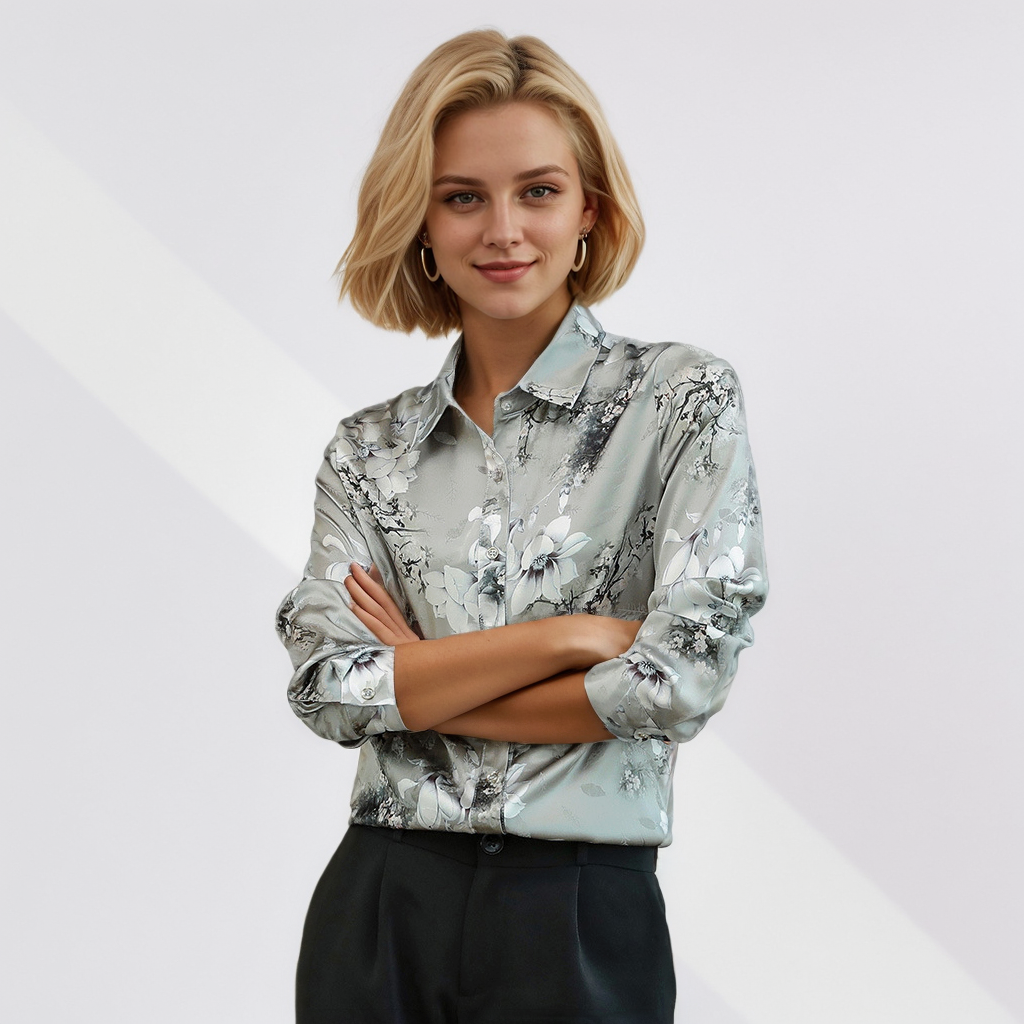 Fashion Printed Silk Shirt for Women REAL SILK LIFE