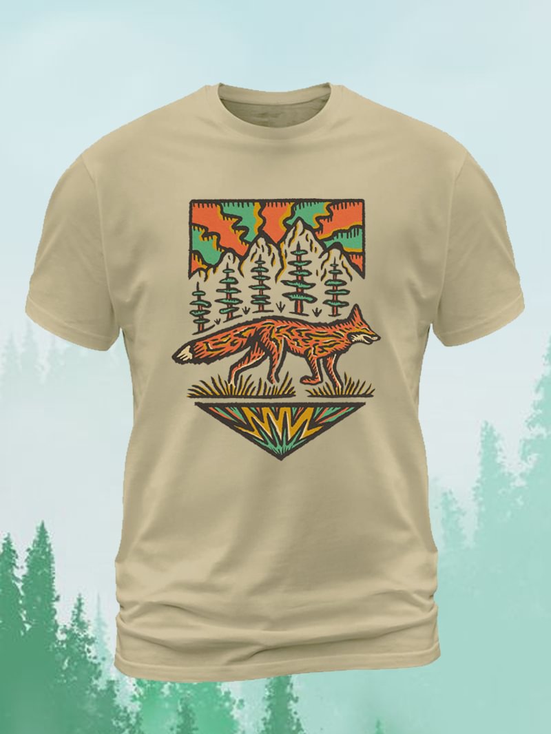 Multicolor Forest Fox T-shirt in  mildstyles