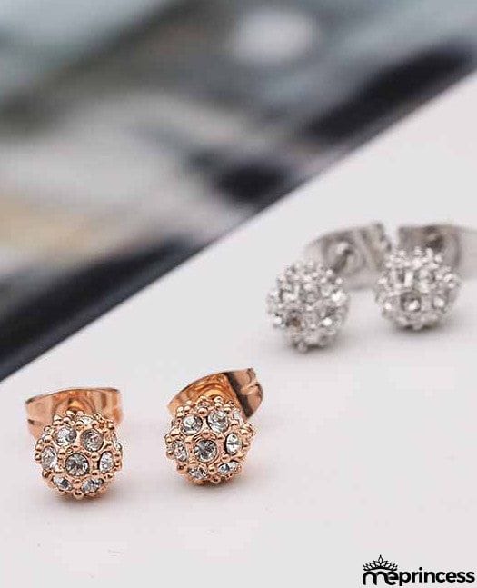 Gold Jewelry Crystal Earrings