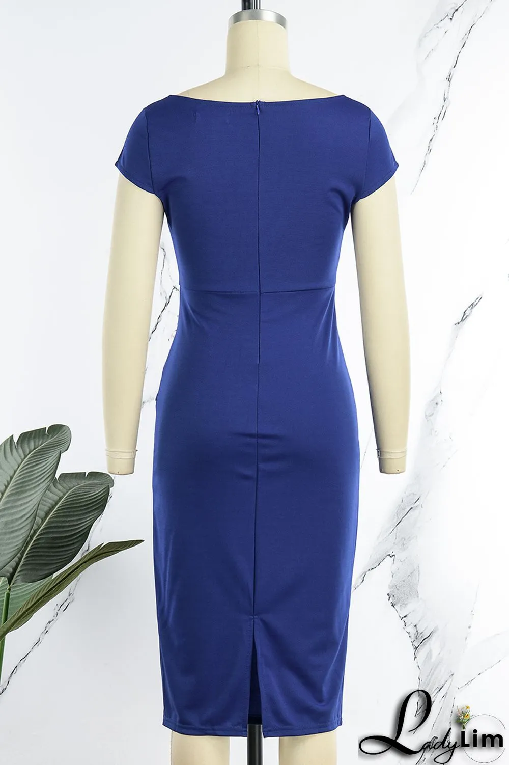 Red Elegant Solid Patchwork Square Collar One Step Skirt Dresses