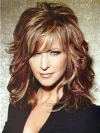 Layered Wavy Mixed Red Synthetic Hair Capless Wigs