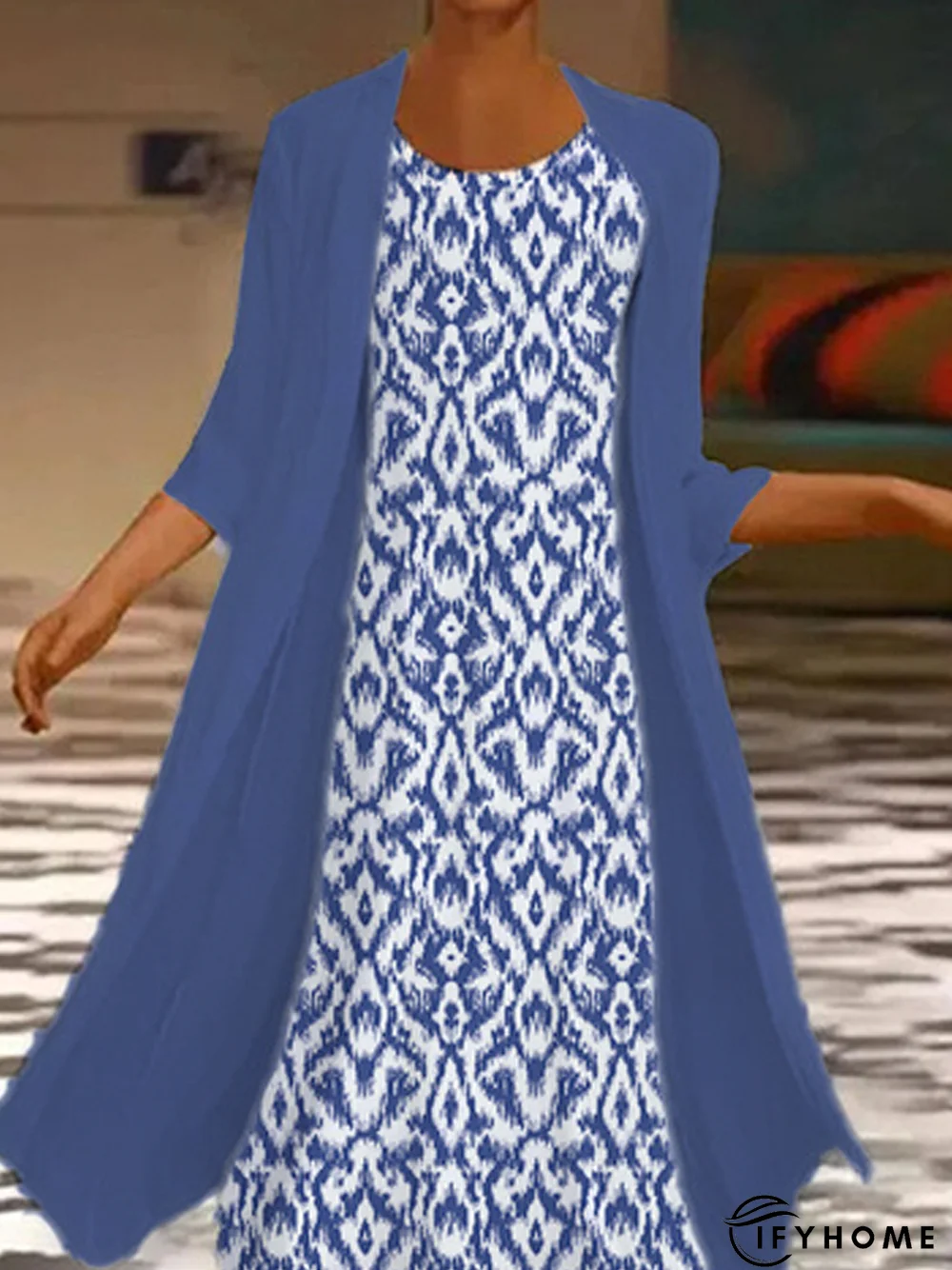 Casual Loose Crew Neck Jersey Two-Piece Set | IFYHOME