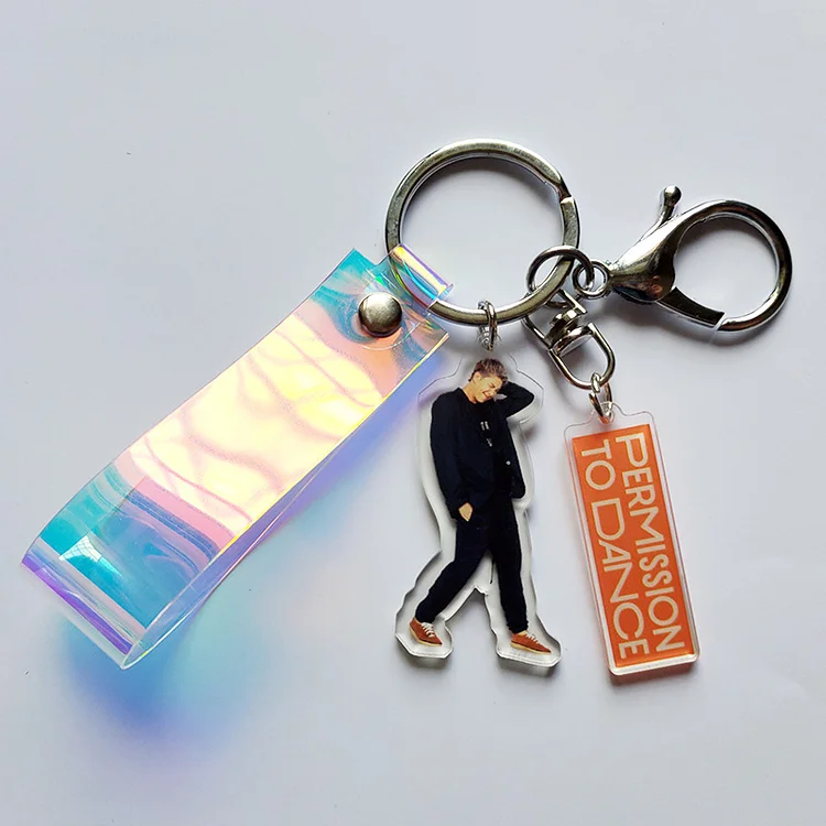 KPOP BTS Keychain Laser Bangtan Boys Lanyard Love Yourself Key Chains Jung  Kook V SUGA JIMIN JHOPE RM Keyring Bts Accessories