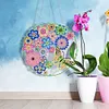DIY Diamond Painting Art Butterfly Flower Hanging Craft Home Decor Wreath With Lamp String Kit