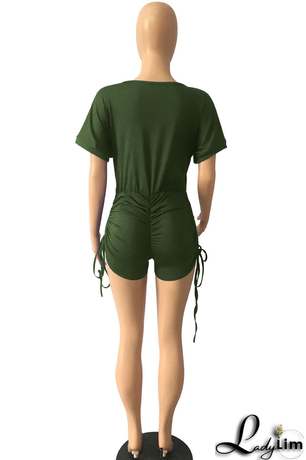 Royal Blue Sexy Solid Split Joint V Neck Regular Jumpsuits