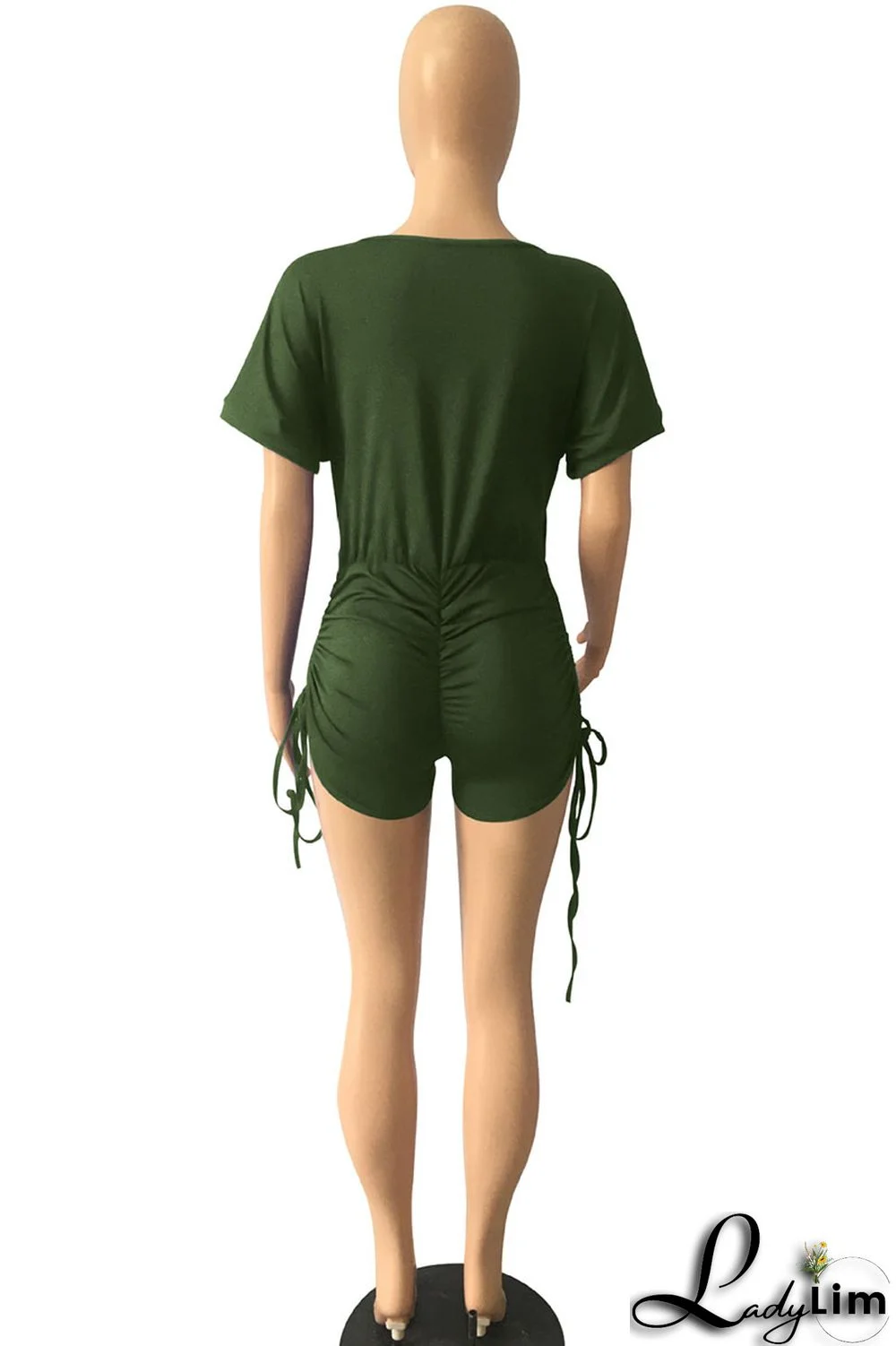 Royal Blue Sexy Solid Split Joint V Neck Regular Jumpsuits