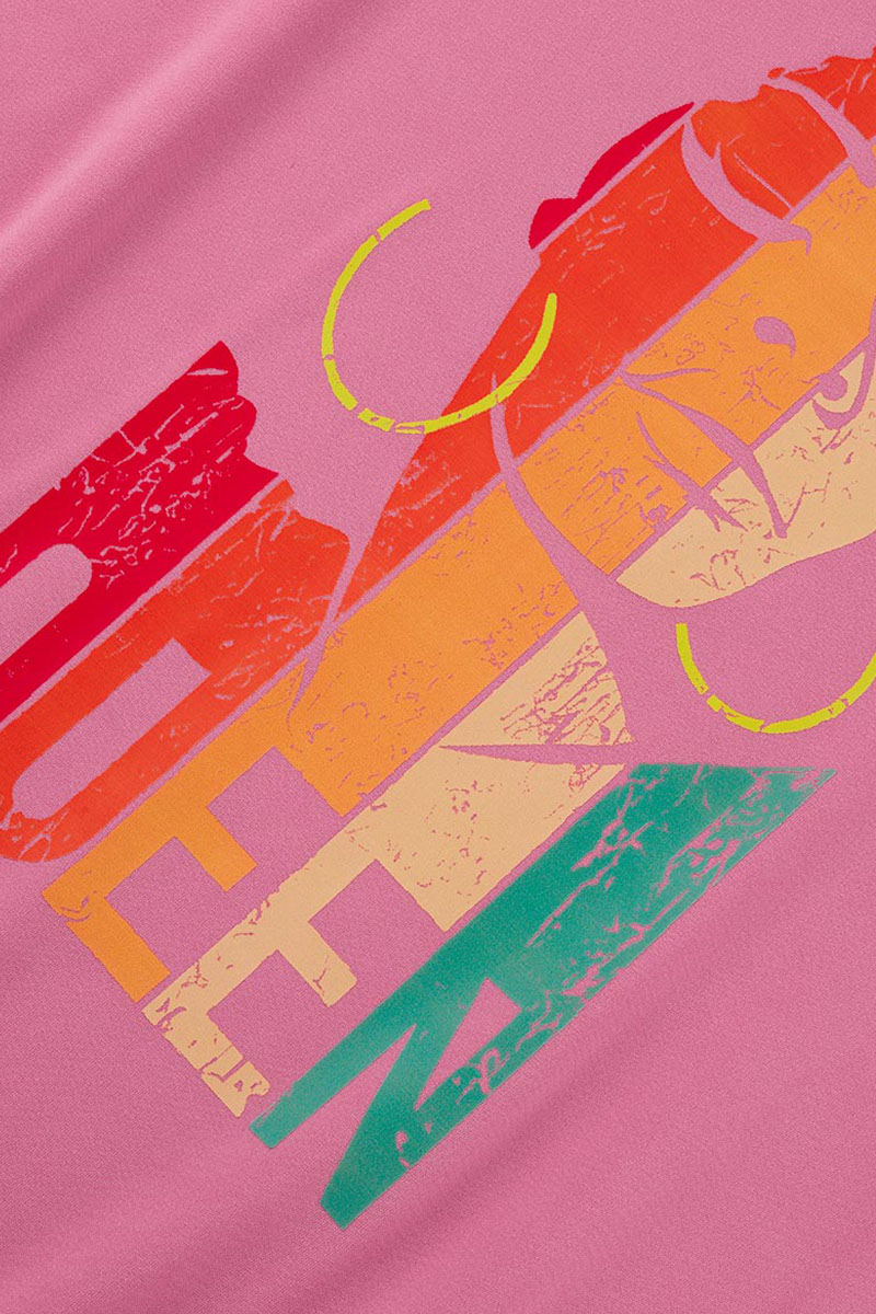 Rose Red Fashion Casual Print Patchwork O Neck Long Sleeve Two Pieces