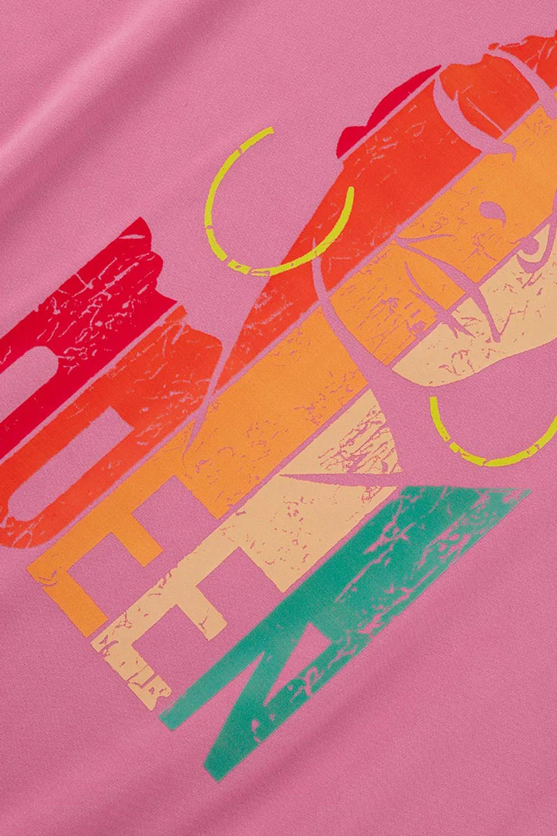 Rose Red Fashion Casual Print Patchwork O Neck Long Sleeve Two Pieces