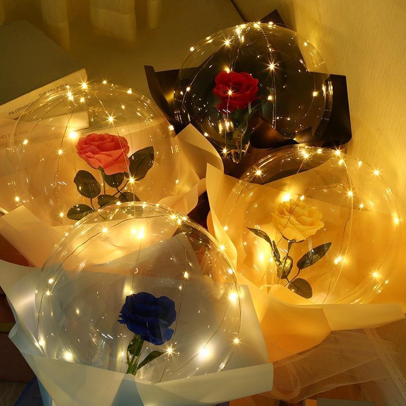 LED ロマンティック ルシッドローズブーケ(3PC/4PC/5PC)
