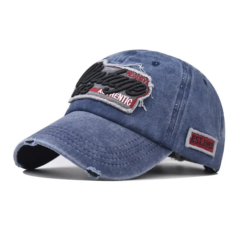 Retro Washed Letter Embroider Baseball Caps Men Women Snapback Sports Outdoor Sunscreen Peaked Hat Summer Sun Hat Trucker Gorras