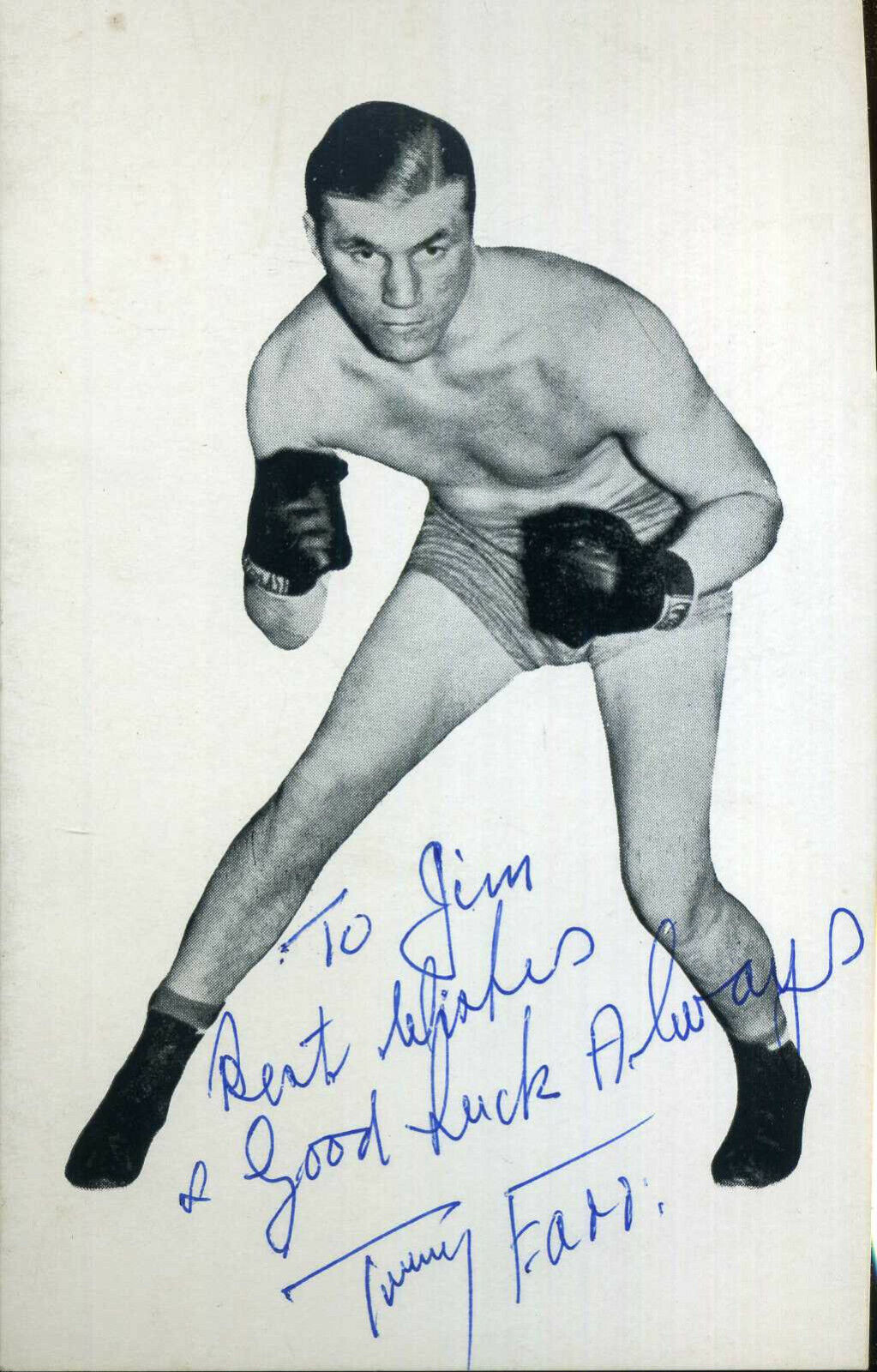 TOMMY FARR Signed Photo Poster paintinggraph - British Heavyweight BOXING Champion - preprint