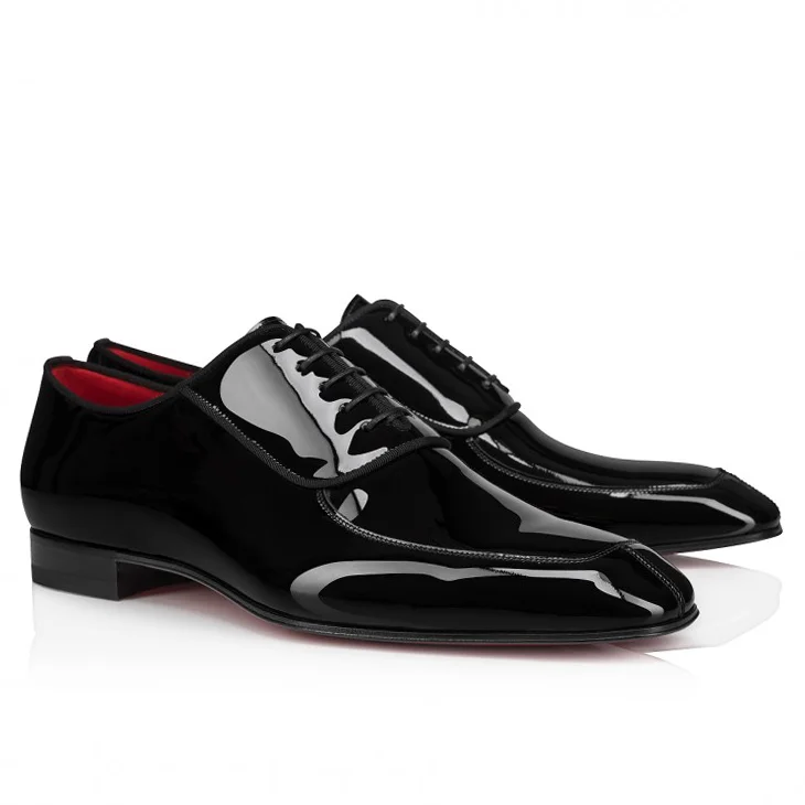 Gentleman's Oxford Shoes Red bottom Classic Lace Up Formal Shoes-vocosishoes