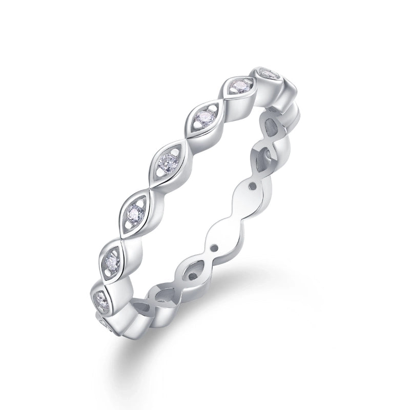 925 Sterling Silver Moissanite Geometric Rings