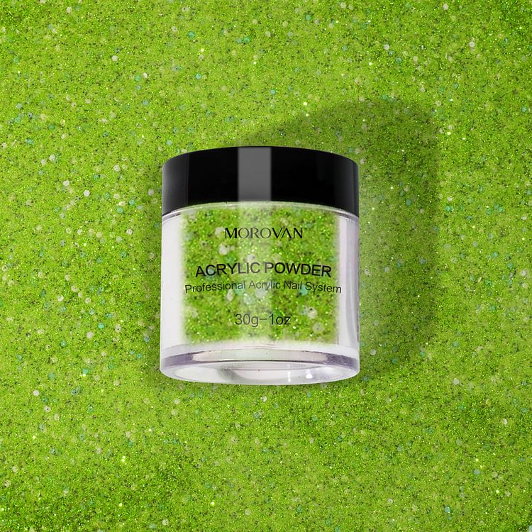 Morovan Android Green Glitter Acrylic Powder A338