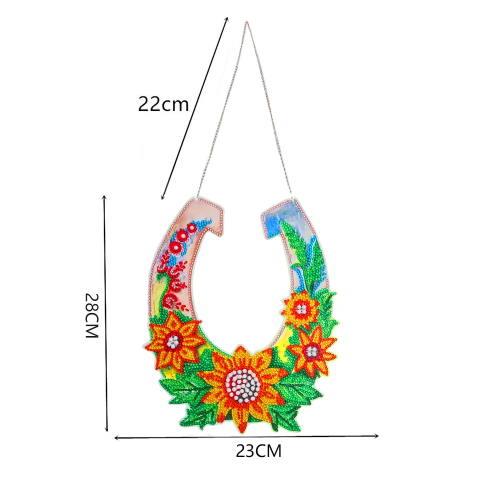 DIY Diamond Painting Hanging Wreath - Santa