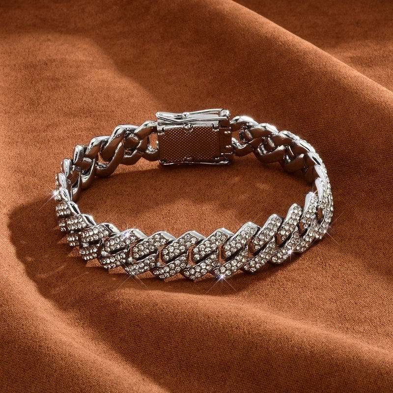 Hip-hop Exaggerated Rock Necklace Alloy Inlay Rhinestones Men’s Pendant Necklace