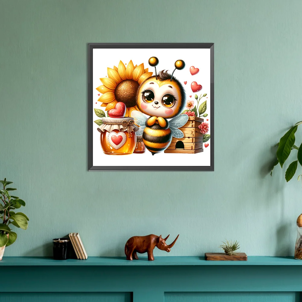 Full Round Diamond Painting 30*30cm - Cute Bee