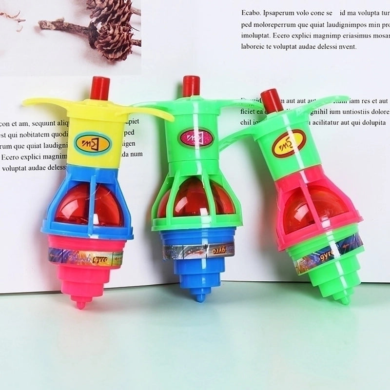Creative Children's Luminous Rotating Toy Colorful Gyro Catapult Belt Transmitter