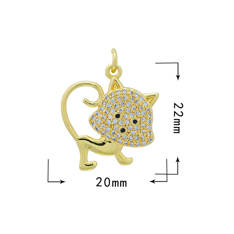 1 Piece 18*20.5mm 19*33mm Copper Zircon Star Moon Heart Shape Pendant