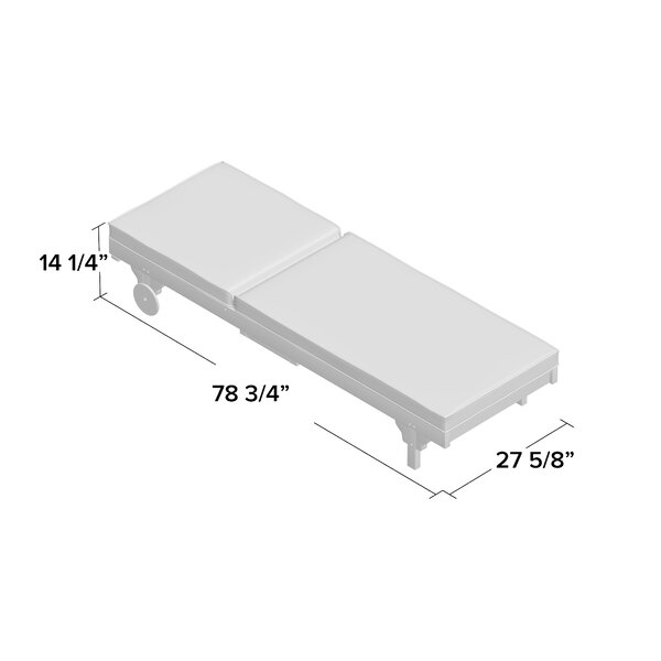 Alvah Reclining Chaise Lounge with Cushion