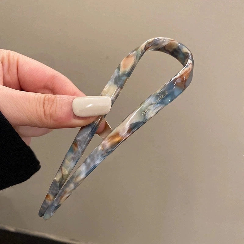 U-shaped Hairpin Women’s High-end Antique Style New Chinese Style Hair Hairpin Headwear Simple Modern Daily Fixed Hairpin