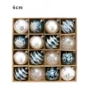16PCS Gorgeous Painting Christmas Tree 6CM Hanging Balls Set
