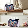 Shining Butterfly DIY PULeather Diamond Painting Tissue Box for Adults Beginners Gem Art Painting Napkin Holder for Living Room Bedroom Bathroom Table Decor