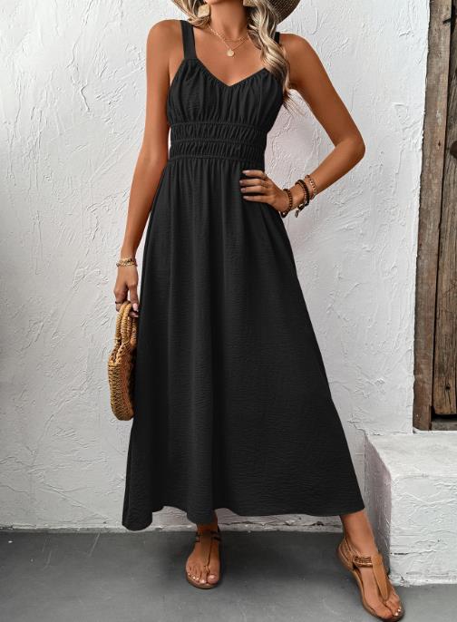2025 Summer New Fashionable Casual Sleeveless Tank Top Casual pleated Skirt Women's Wear