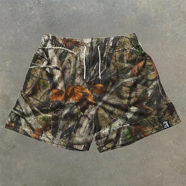 vintage jungle print shorts