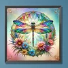 Diamond Painting-DIY Full Round Drill Flowers Dragonfly
