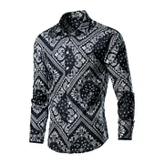 Cricshere mens smart casual 2025 Fashion Spring Summer Flower Printed Retro Shirts Mens Hawaiian Shirts Casual Fashion Summer Male Beach Holiday Shirts