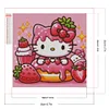 Diamond Painting -5D Round Partial AB Drill Strawberry Kitty(35x35cm)