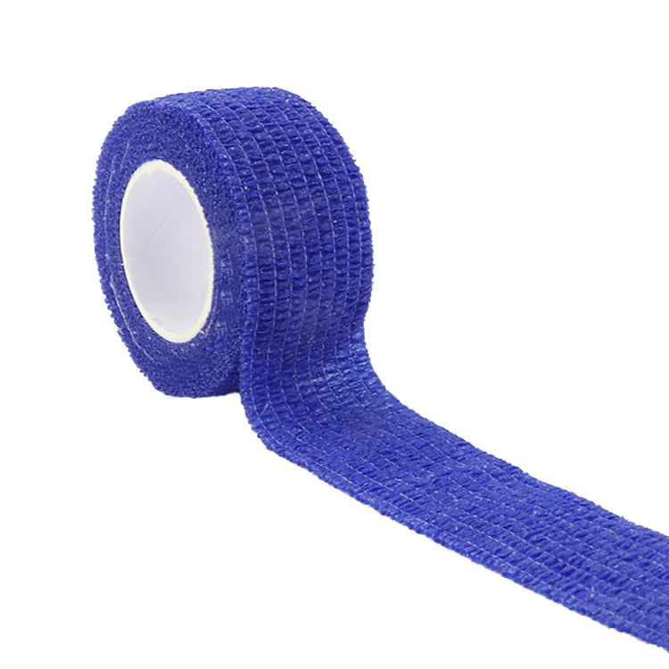 Self Adhesive Elastic Bandage Cross Stitch Finger Protector (Navy Blue)