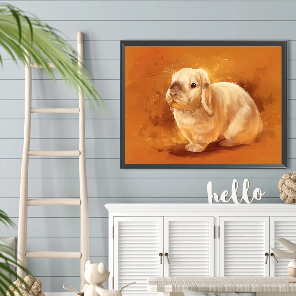 Full Round Diamond Painting 40*30cm - Rabbit