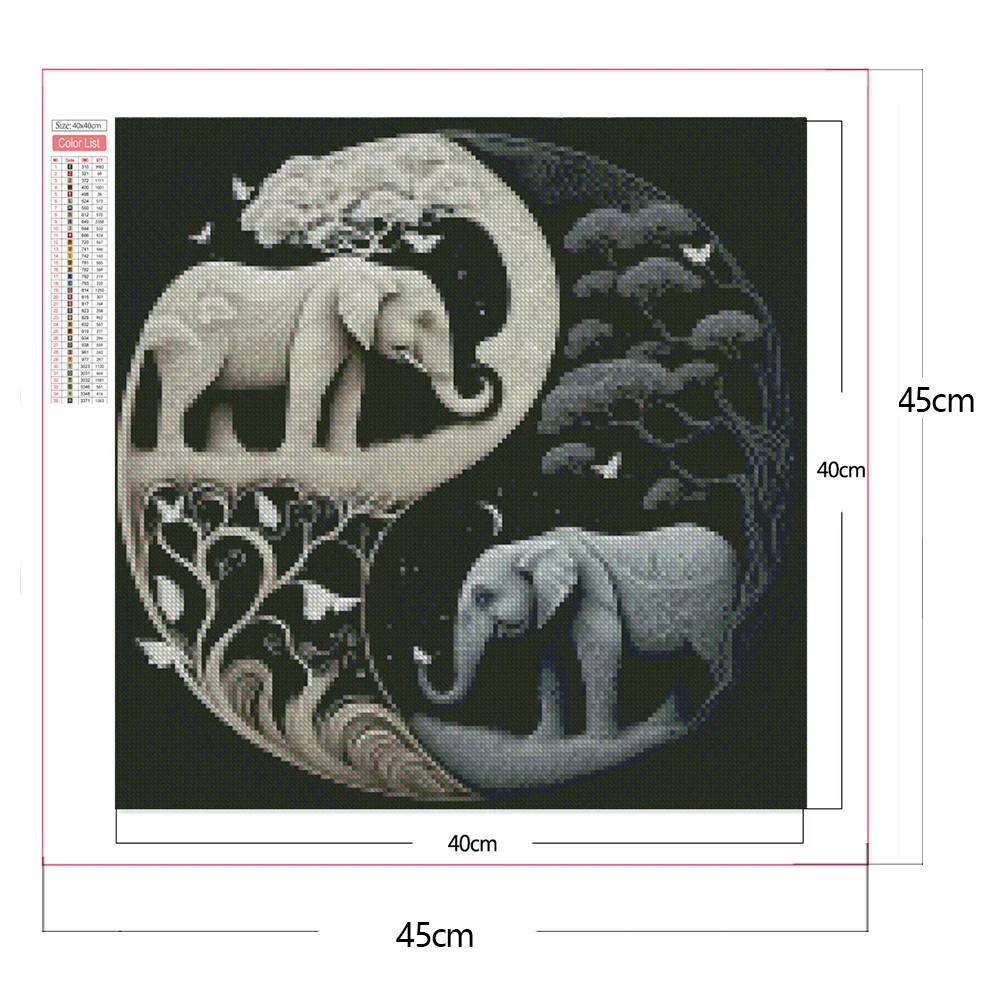 Diamond Painting - Full Round/Square Drill - Tai Chi Animals(30*30 - 50*50cm)