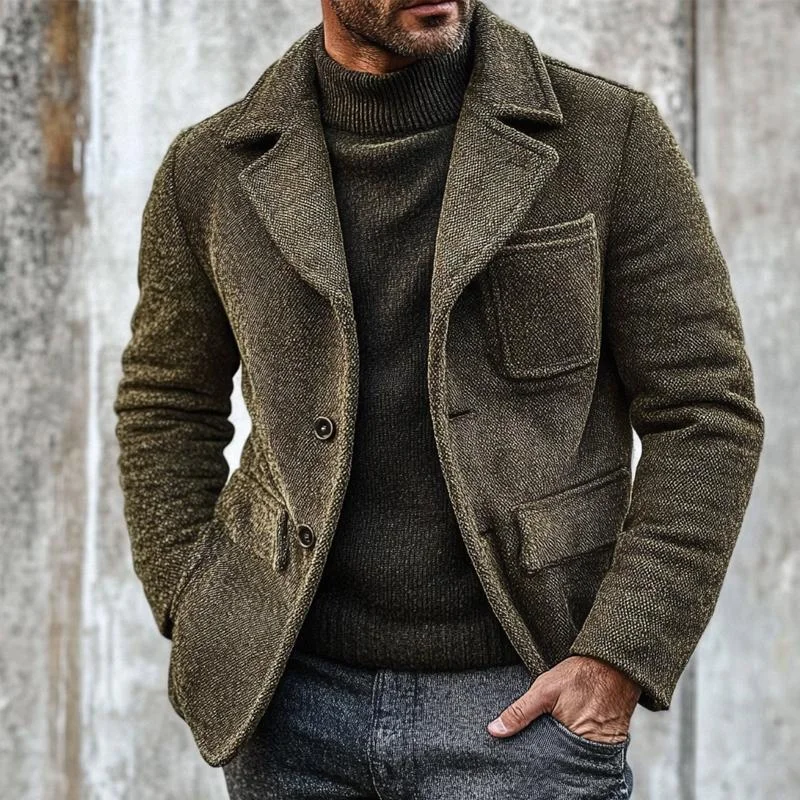 Men's Vintage Canvas Single Breasted Jacket