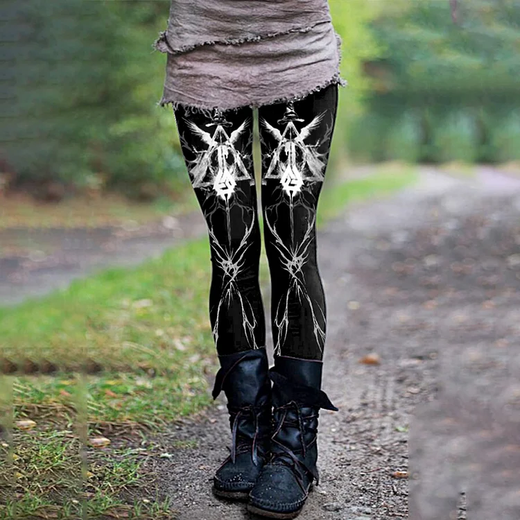 Tribal Psychic Viking Totem Retro Leggings