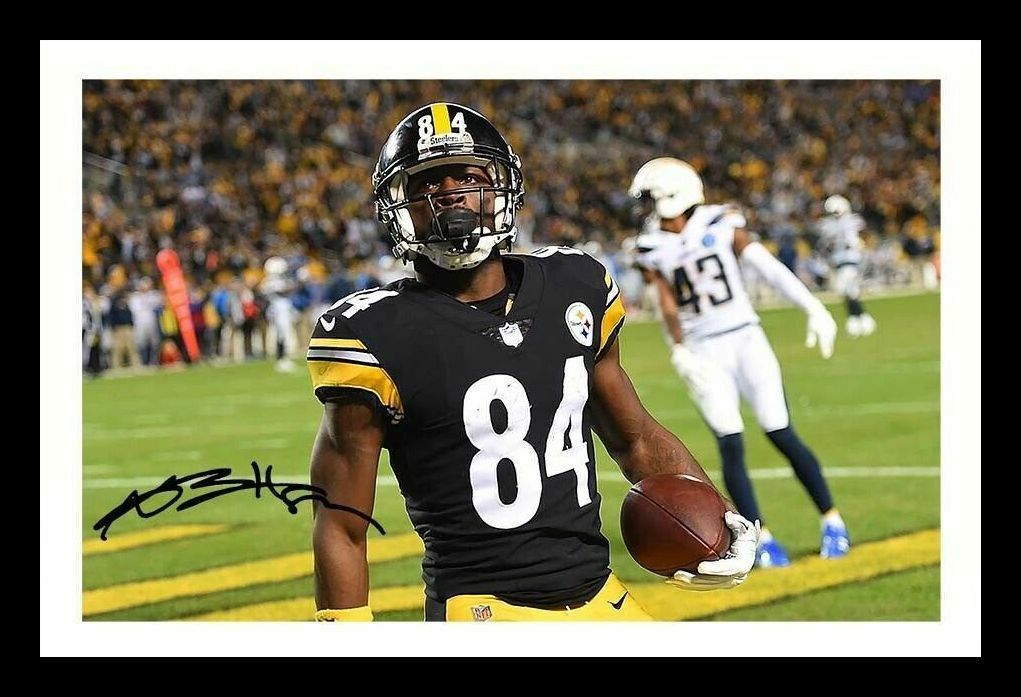 Antonio Brown - Pittsburgh Steelers Autograph Signed & Framed Photo Poster painting