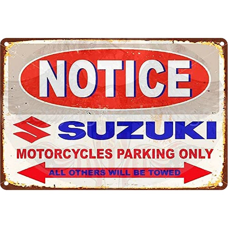 Suzuki Suzuki Parking Sign - Vintage Tin Signs/Wooden Signs - 8*12Inch/12*16Inch