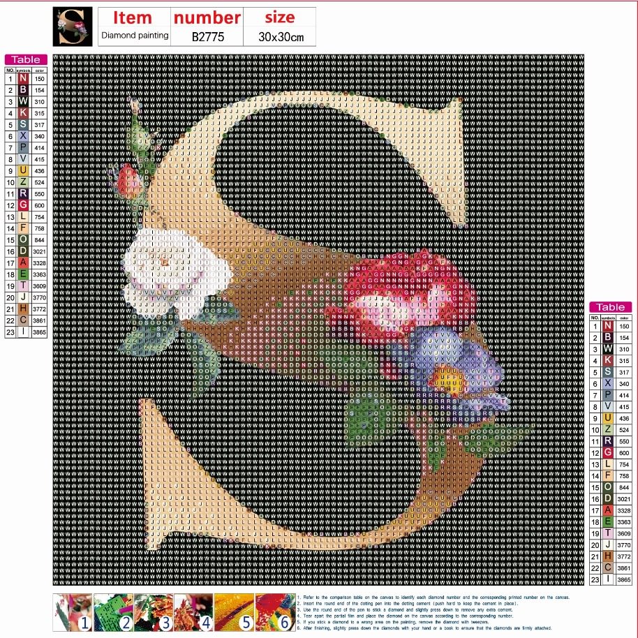 Diamondpaintinggifts Full Drill Diamond Painting Flower Letter