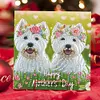 6Pcs West Highland Diamond Painting Greeting Card with Envelope for Mothers Day