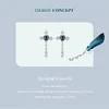 925 Sterling Silver Retro Cross Stud Earrings 
