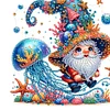 Diamond Painting Acrylic Jellyfish Gnome DIY Diamond Painting Hanging Pendant for Adults