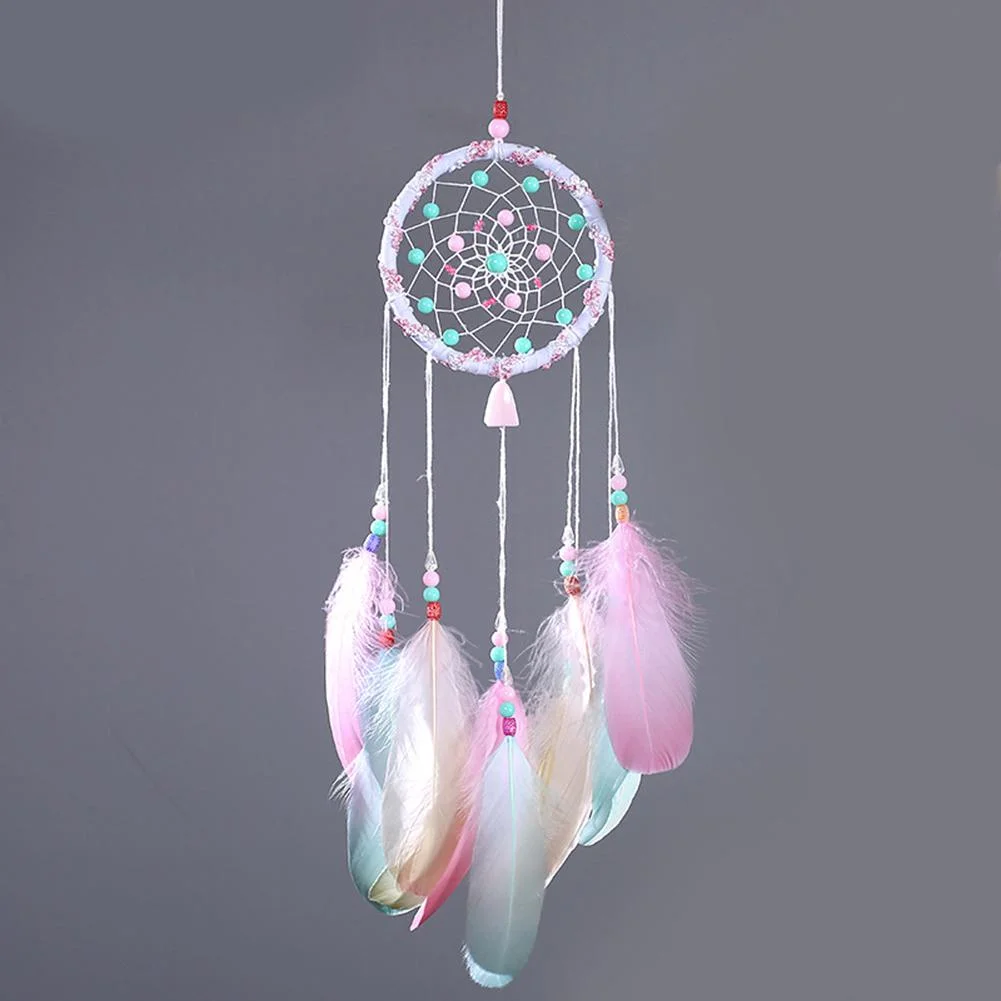 Hollow Wind Chimes Handmade Dreamcatcher Feather Pendant Wall Hanging Decor