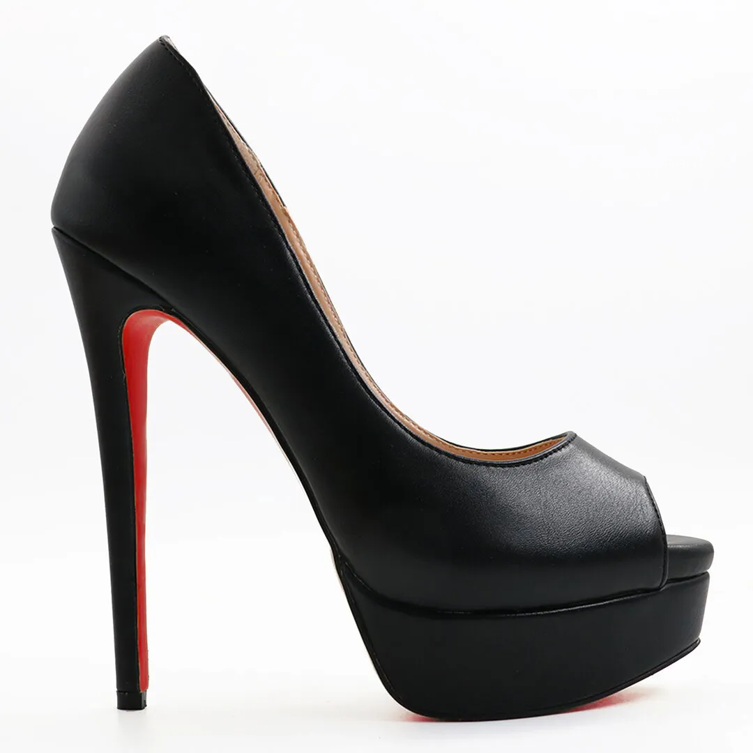 5.9" Platforms Sky High Heels Matte Pumps-vocosishoes