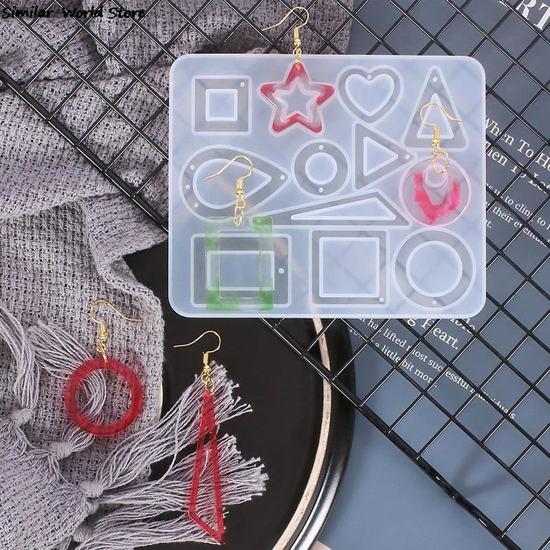 NEW Epoxy Resin Jewelry Molds Silicone Earring Necklace Pendant Mold Creative DIY Bookmark Moulds Best Jewelry Gifts For Friends