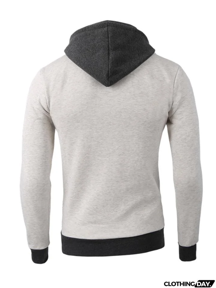 Ultra Warm Front Zip Up Collar Pocket Hooded Sweatshirt