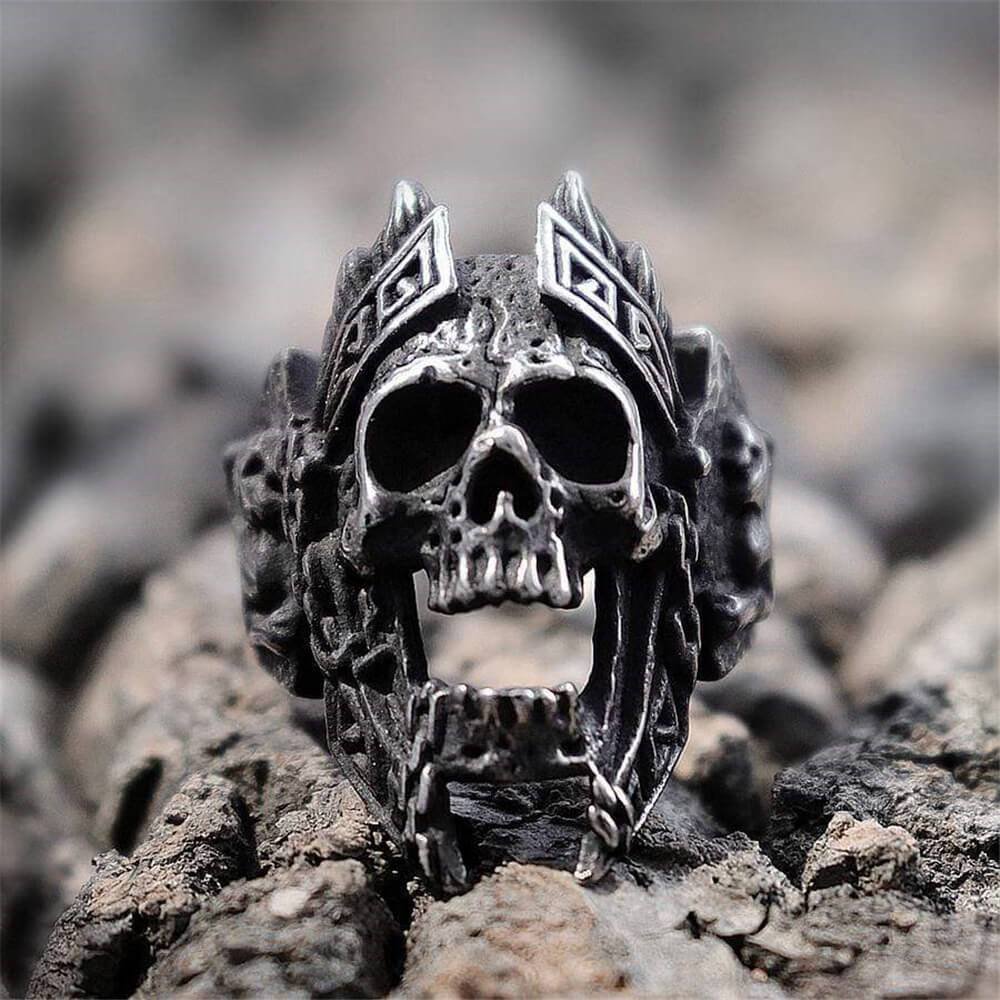 God of War Ares Stainless Steel Skull Ring