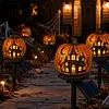 Resin Solar Halloween Pumpkin Garden Stake Light Solar Lights Garden Decor