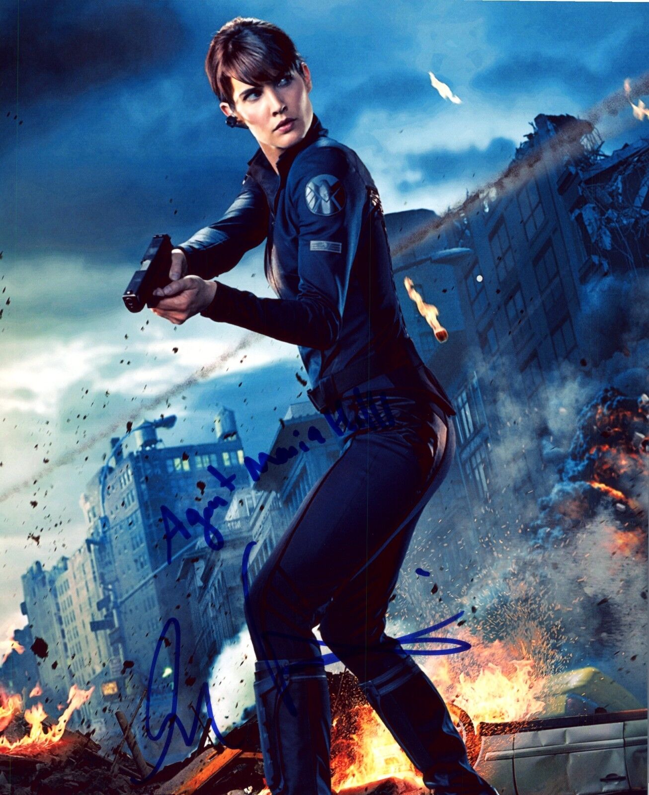 COBIE SMULDERS Authentic Hand-Signed MARIA HILL - AVENGERS